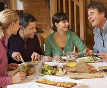 couples eating supper couples eating supper