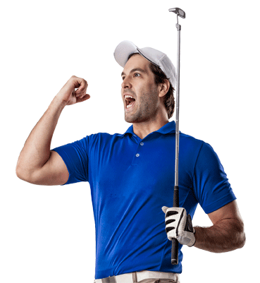 golfer celebrating